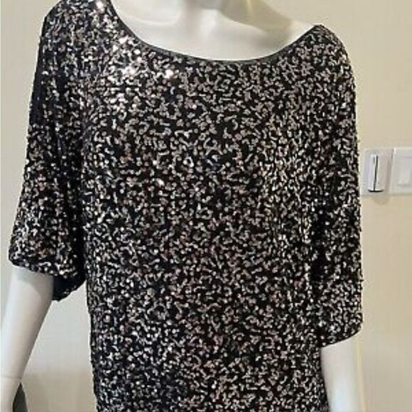 J CREW  Sequined  Boatneck Top - Picture 3 of 3